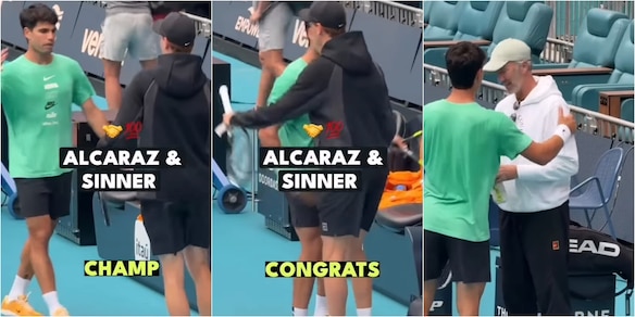 Alcaraz e il caloroso abbraccio a Sinner a Miami: “Congratulazioni, campione!”