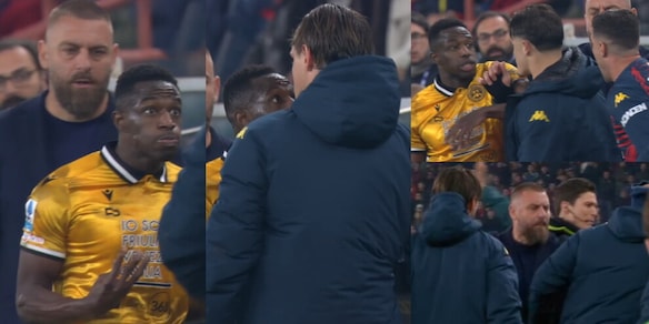 Caos in Genoa-Udinese: faccia a faccia tra Kamara e Colombo, poi scatta la rissa! De Rossi cerca di fermare tutti