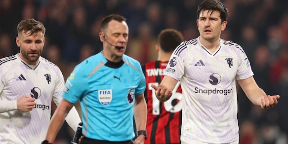 Premier League, Manchester United ripreso due volte: espulso Maguire, solo pari a Bournemouth