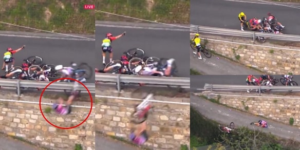 Caduta shock alla Milano-Sanremo: Debora Silvestri vola oltre il guard rail, la spaventosa sequenza
