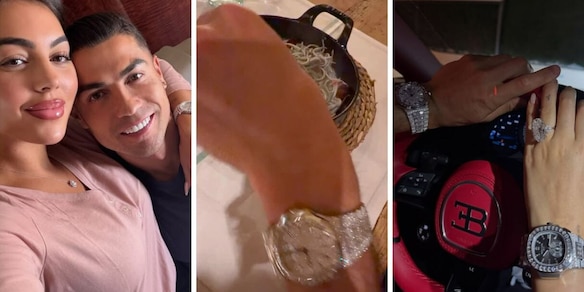 Anguille all'aglio e diamanti a go go: le foto dell'ultima cena di Cristiano Ronaldo e Georgina