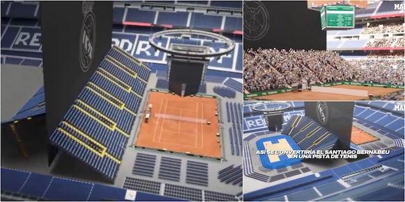 Così lo stadio Bernabeu a Madrid si trasformerà in un campo da tennis per Sinner e Alcaraz