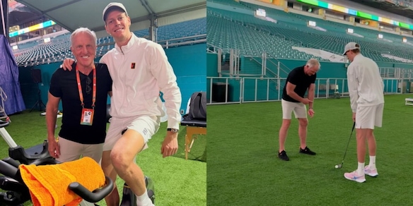 Miami Open, Sinner a lezione di golf da Greg Norman prima della finale