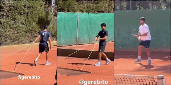 La mossa di Alcaraz per anticipare Sinner: si allena sulla terra rossa a casa sua, e poi pulisce il campo da solo