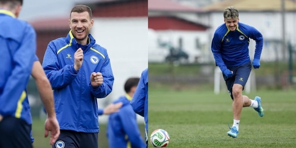 La Bosnia di Dzeko e Alajbegovic in campo prima dell'Italia: le foto dell'allenamento