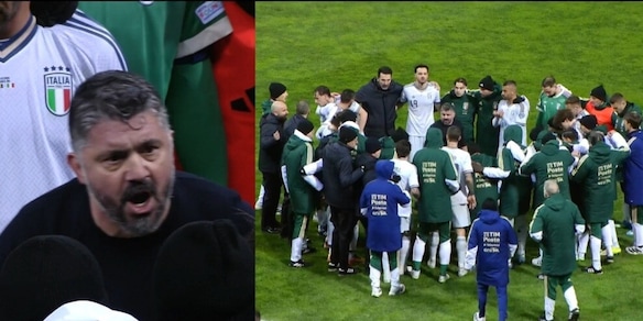 Grinta Gattuso, chiama intorno a sé l'Italia: il discorso e il "cerchio magico" alla fine del primo tempo supplementare