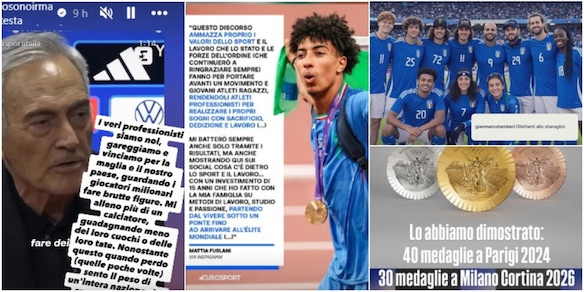 Gravina e i dilettanti, che bufera: Tamberi cita Zalone. E Arianna Fontana posta le medaglie