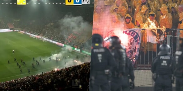 Caos a Dresda: rissa tra tifosi in campo, partita sospesa