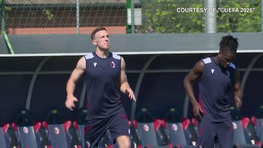 Bologna-Aston Villa, la rifinitura della squadra rossoblù