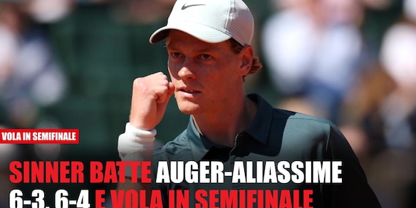 Sinner in semifinale