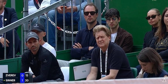 Montecarlo: nel box di Sinner c'è anche Giovinazzi al fianco di Laila e il papà