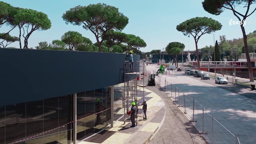 Lo spettacolo del Foro Italico prima degli Internazionali di tennis