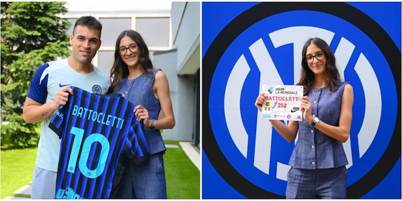 Lautaro e Nadia Battocletti, che passione per l'Inter: maglia personalizzata e orsacchiotto nerazzurro