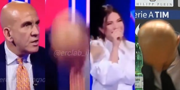 Di Canio come Spalletti, impazzisce in diretta e prende a testate il tavolo: la reazione di Federica Masolin