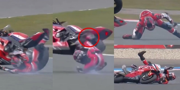 La gamba gli resta bloccata sotto la ruota: terribile incidente in Superbike per il pilota ex MotoGP