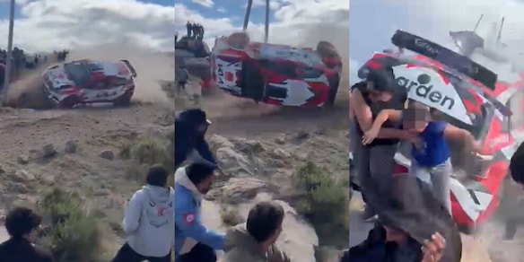 Tragedia nel Rally, un auto si ribalta sugli spettatori: un morto e due feriti, le immagini dello spaventoso incidente