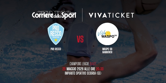 Biglietti Pro Recco-Waspo 98 Hannover: al via la vendita per i quarti di Champions League