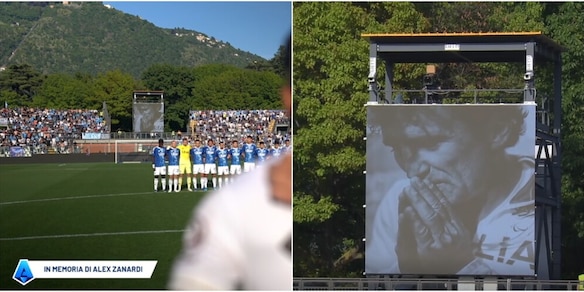Como e Napoli omaggiano Alex Zanardi: il Sinigaglia commosso per il minuto di silenzio