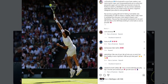 Ufficiale: Alcaraz salta anche Wimbledon