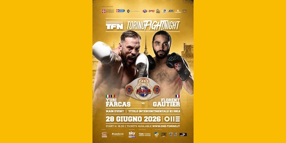 Torino Fight Night, Yuri Farcas lancia la sfida al titolo Intercontinentale ISKA di kickboxing