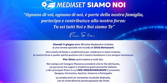 Pier Silvio Berlusconi riunisce l'azienda, l'11 giugno serata in ricordo del fondatore