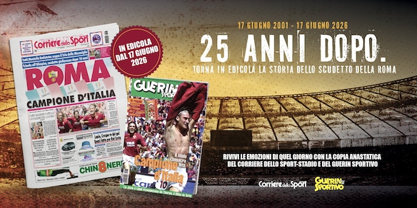 Lo Scudetto della Roma torna in edicola con il Corriere dello Sport-Stadio