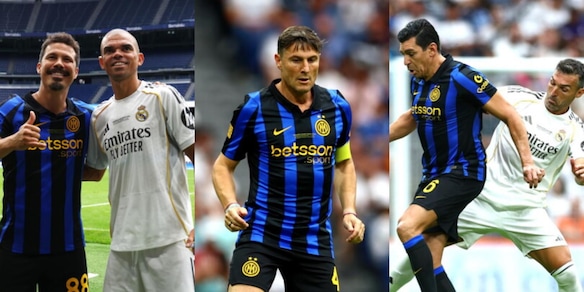 Inter Legends, che show al Bernabeu contro le ex stelle del Real Madrid: Zanetti in campo da capitano