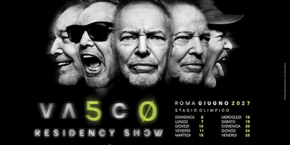 Vasco, per 50 anni di carriera 10 date all'Olimpico a Roma tra il 6 e il 25 giugno '27