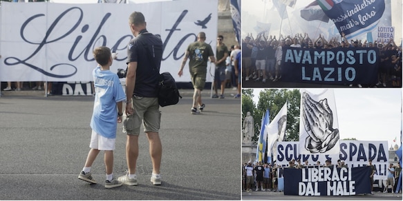 Lazio, migliaia di tifosi a Ponte Milvio: la grande manifestazione contro Lotito