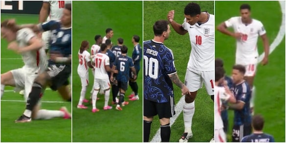 Bellingham contro Messi, scoppia la rissa dopo appena due minuti: Inghilterra-Argentina è ad alta tensione