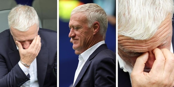 Deschamps all'ultima con la Francia piange e si commuove, poi si infuria: tutte le foto