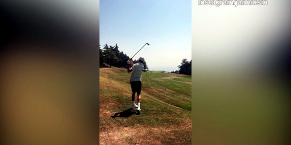 Sinner gioca a golf in attesa dei tornei Usa