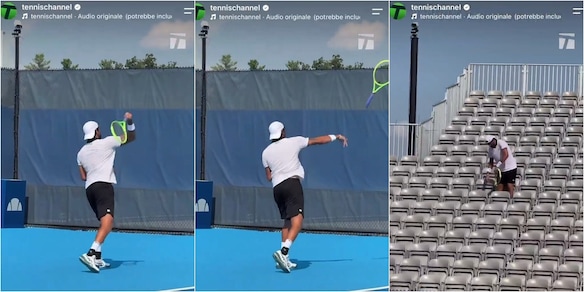 Berrettini non contiene la rabbia a Cincinnati: scaglia la racchetta sugli spalti durante l'allenamento