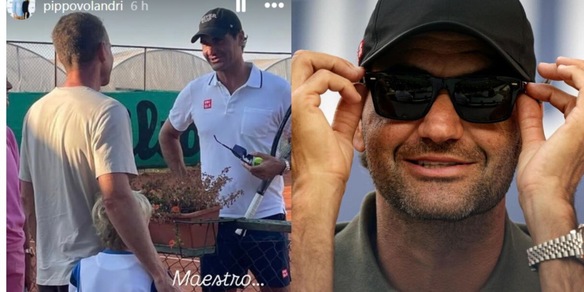 Federer in Italia: allenamento a sorpresa al Circeo, c'è anche Volandri