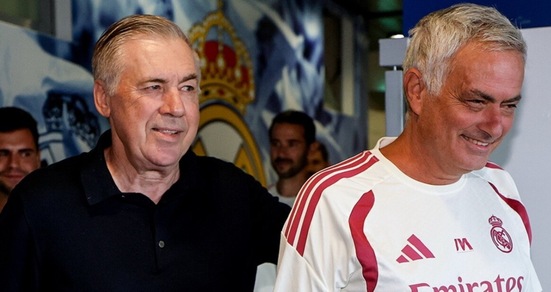 José Mourinho e Carlo Ancelotti, i giallorossi di Madrid