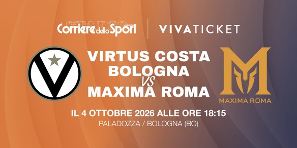 Disponibili i biglietti per Virtus Costa Bologna - Maxima Roma