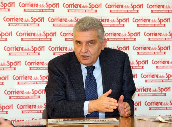 Frosinone, il presidente Stirpe in visita al Corriere dello Sport-Stadio