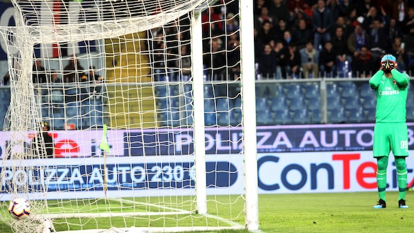 Donnarumma, che disastro! Errore clamoroso e la Samp batte il Milan 1-0