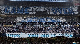 Coreografia Inter-Juve, lo sfottò dei tifosi nerazzurri: Game Over!