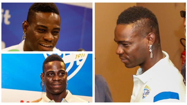 Balotelli is back, orecchini stravaganti per la presentazione