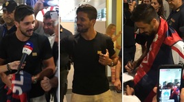 Cagliari, è arrivato Simeone: grande entusiasmo all'aeroporto