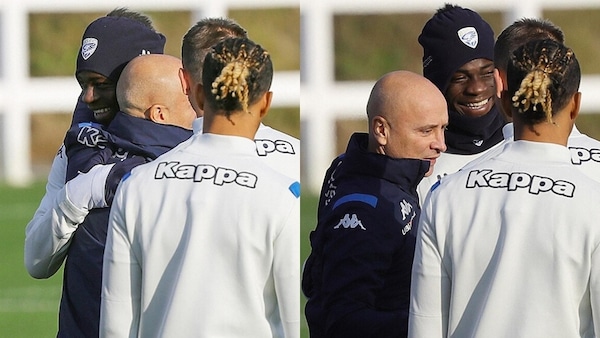 Brescia, riecco Corini: abbraccio con Balotelli