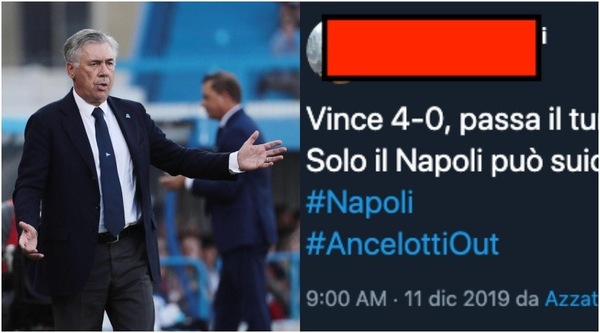 Napoli, l'esonero di Ancelotti scatena i tifosi: sui social è bufera