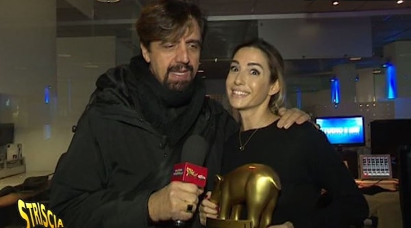 Tapiro d'oro a Giorgia Rossi per una super gaffe prima di Inter-Barcellona