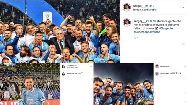 Lazio, l’esultanza è anche social: “La Supercoppa sotto l’albero di Natale”