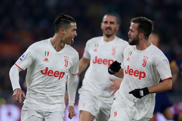 Roma-Juve 1-2: Sarri Campione d'inverno. Grave infortunio per Zaniolo