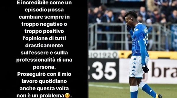 Balotelli si sfoga: "Continuate pure a giudicarmi..."
