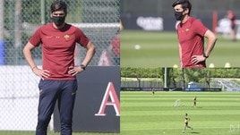 La Roma torna in campo: Fonseca dirige l'allenamento in mascherina