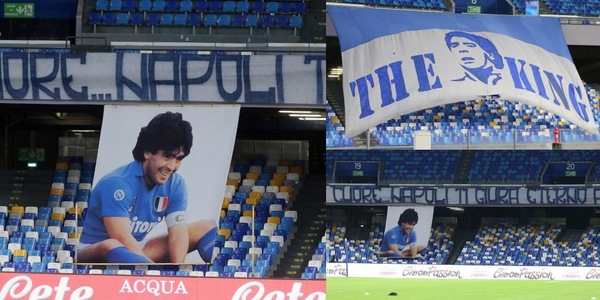 Maradona, il commovente omaggio del Napoli dopo la morte