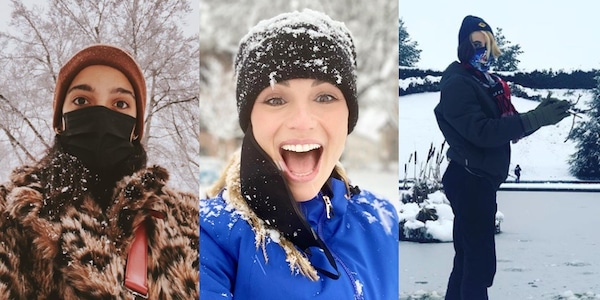 Neve a Milano, i Ferragnez, la Hunziker e Balotelli.... tutti pazzi per la neve